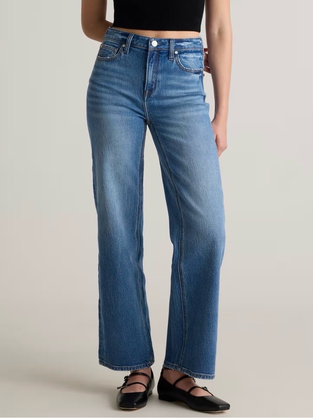 Quince Bella Stretch Relaxed Straight Jeans